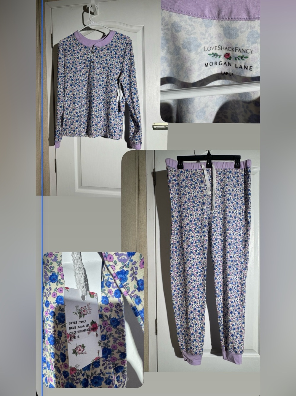 Love shack dandy Morgan Lane Lavender floral pj set